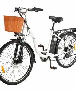 DYU C6 Electric Bicycle 350W Motor Max Speed 25km/h 36V 12.5AH 70km Max Range - White -rockbros-shop DYU C6 Electric Bicycle 350W Motor 36V 12 5AH White 497642 2