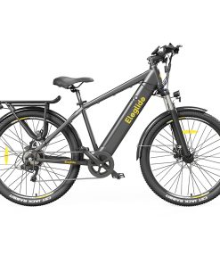 ELEGLIDE T1 Electric Trekking Bike Trekking E-Bike 27.5 Inch CST Tires 36V 12.5AH Battery 250W Motor Shimano 7 Gears Max Speed 25Km/h Max Range 100KM Max Load 120KG IPX4 Waterproof Dual Disk Brake - Black