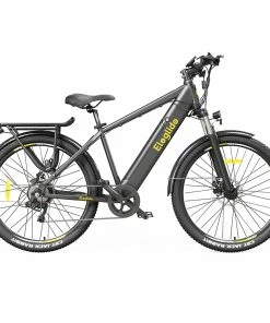 ELEGLIDE T1 Electric Trekking Bike Trekking E-Bike 27.5 Inch CST Tires 36V 12.5AH Battery 250W Motor Shimano 7 Gears Max Speed 25Km/h Max Range 100KM Max Load 120KG IPX4 Waterproof Dual Disk Brake - Black
