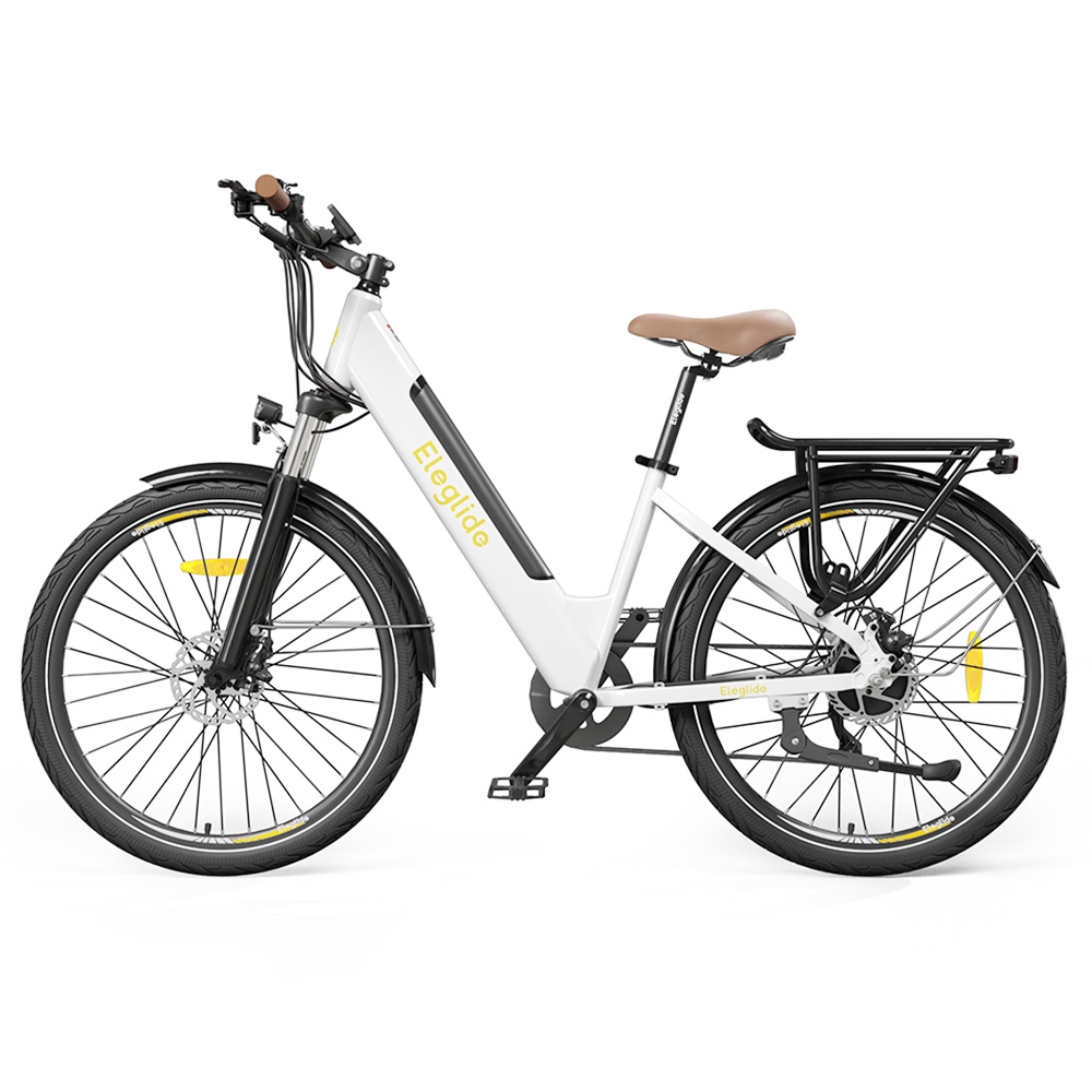 ELEGLIDE T1 STEP-THRU Electric Trekking Bike Trekking E-Bike 27.5 Inch CST Tires 36V 12.5AH Battery 250W Brushless Motor Shimano 7 Gears Max Speed 25Km/h Max Range 100KM Max Load 120KG IPX4 Waterproof Dual Disk Brake - White ELEGLIDE T1 STEP-THRU Electric Trekking Bike Trekking E-Bike 27.5 Inch CST Tires 36V 12.5AH Battery 250W Brushless Motor Shimano 7 Gears Max Speed 25Km/h Max Range 100KM Max Load 120KG IPX4 Waterproof Dual Disk Brake - White -rockbros-shop ELEGLIDE T1 STEP THRU Electric Bike 36V 12 5AH 250W MTB Bike 500405 1