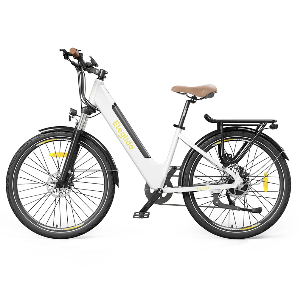ELEGLIDE T1 STEP-THRU Electric Trekking Bike Trekking E-Bike 27.5 Inch CST Tires 36V 12.5AH Battery 250W Brushless Motor Shimano 7 Gears Max Speed 25Km/h Max Range 100KM Max Load 120KG IPX4 Waterproof Dual Disk Brake - White 4 ELEGLIDE T1 STEP-THRU Electric Trekking Bike Trekking E-Bike 27.5 Inch CST Tires 36V 12.5AH Battery 250W Brushless Motor Shimano 7 Gears Max Speed 25Km/h Max Range 100KM Max Load 120KG IPX4 Waterproof Dual Disk Brake - White - Image 2