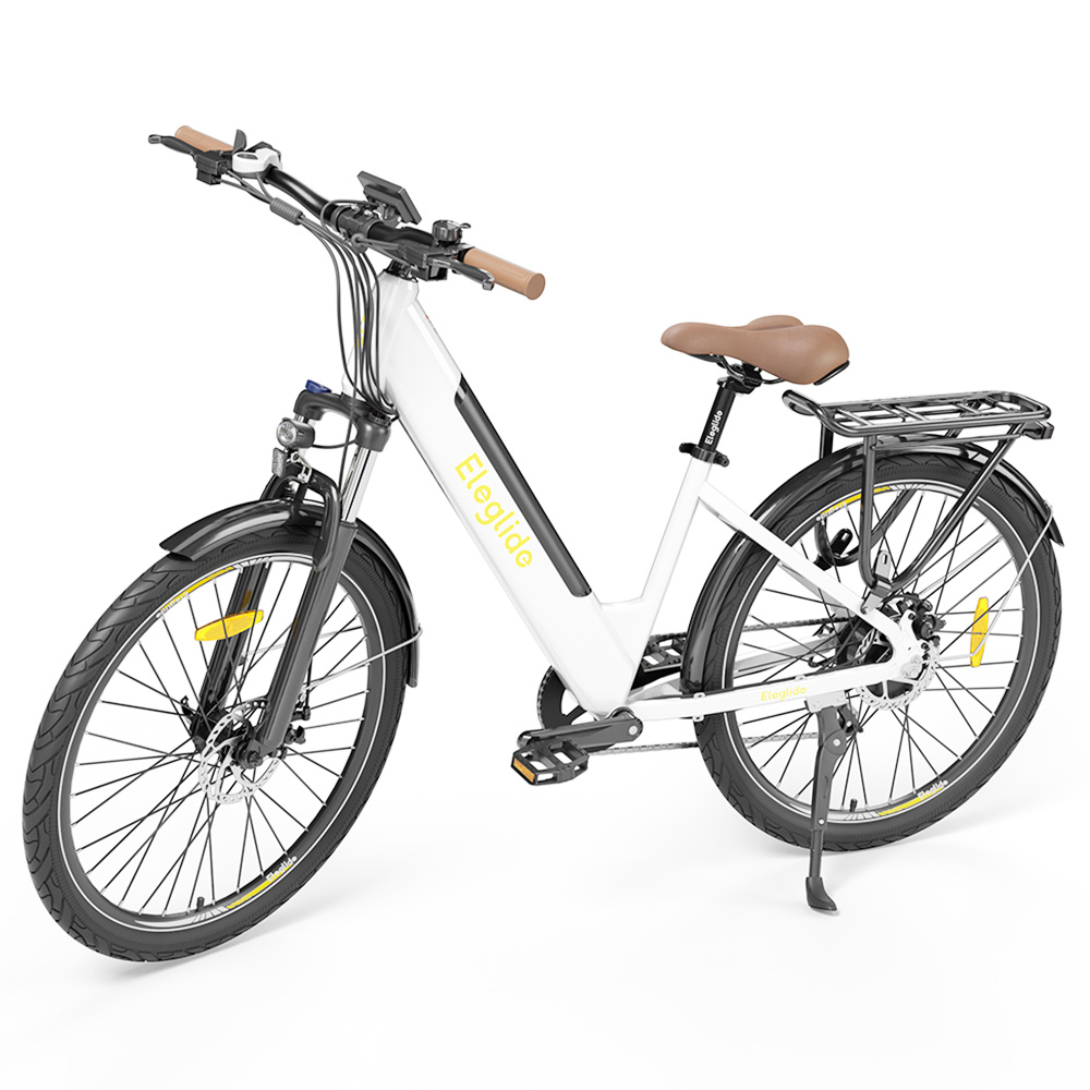 ELEGLIDE T1 STEP-THRU Electric Trekking Bike Trekking E-Bike 27.5 Inch CST Tires 36V 12.5AH Battery 250W Brushless Motor Shimano 7 Gears Max Speed 25Km/h Max Range 100KM Max Load 120KG IPX4 Waterproof Dual Disk Brake - White ELEGLIDE T1 STEP-THRU Electric Trekking Bike Trekking E-Bike 27.5 Inch CST Tires 36V 12.5AH Battery 250W Brushless Motor Shimano 7 Gears Max Speed 25Km/h Max Range 100KM Max Load 120KG IPX4 Waterproof Dual Disk Brake - White -rockbros-shop ELEGLIDE T1 STEP THRU Electric Bike 36V 12 5AH 250W MTB Bike 500405 4