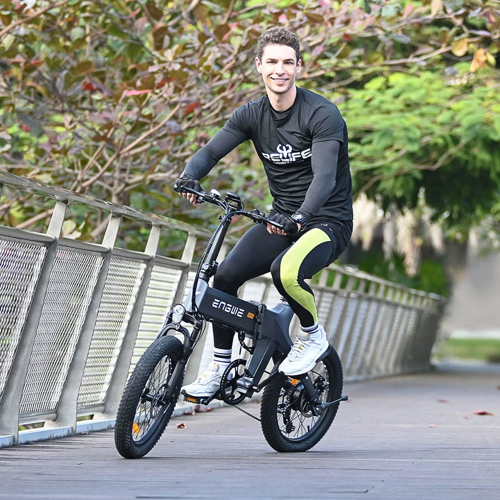 ENGWE C20 Pro Folding Electric Bicycle 20*3.0 Inch Fat Tires 500W Brushless Motor 36V 16Ah Battery 25Km/h Max Speed 120KM Range 150KG Max Load Dual Disc Brakes Shimano 7-Speed Gear- Gray 7 ENGWE C20 Pro Folding Electric Bicycle 20*3.0 Inch Fat Tires 500W Brushless Motor 36V 16Ah Battery 25Km/h Max Speed 120KM Range 150KG Max Load Dual Disc Brakes Shimano 7-Speed Gear- Gray - Image 5