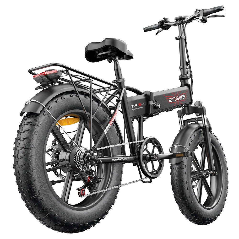 ENGWE EP-2 Pro 2022 Version Folding Electric Bike 20*4.0 Inch Fat Tire 750W Motor 35Km/h Max Speed 48V 13Ah Battery 150KG Max Load SHIMANO 7-Speed Gears Dual Disc Brake 100KM Range Mountain Beach Snow Folding Bicycle - Black 6 ENGWE EP-2 Pro 2022 Version Folding Electric Bike 20*4.0 Inch Fat Tire 750W Motor 35Km/h Max Speed 48V 13Ah Battery 150KG Max Load SHIMANO 7-Speed Gears Dual Disc Brake 100KM Range Mountain Beach Snow Folding Bicycle - Black - Image 4