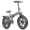 ENGWE EP-2 Pro 2022 Version Folding Electric Bike 20*4.0 Inch Fat Tire 750W Motor 35Km/h Max Speed 48V 13Ah Battery 150KG Max Load SHIMANO 7-Speed Gears Dual Disc Brake 100KM Range Mountain Beach Snow Folding Bicycle - Grey -rockbros-shop ENGWE EP 2 Folding Electric Moped Bicycle Grey 507610 0