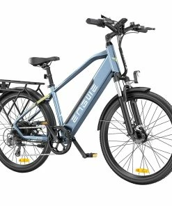 ENGWE P26 Mountain E-Bike 26 Inch Tire 36V 250W Motor 25Km/h Max Speed 17Ah Battery 100KM Range Shimano 7-Speed Gear Front Suspension Electric Bike - Blue