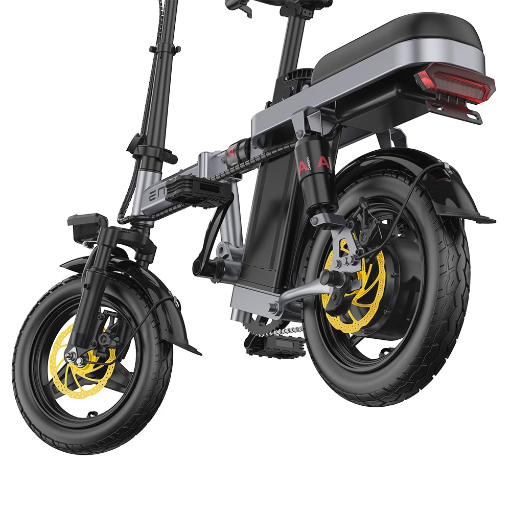 ENGWE T14 Folding Electric Bicycle 14 Inch Tire 250W Brushless Motor 48V 10Ah Battery 25km/h Max Speed - Grey 8 ENGWE T14 Folding Electric Bicycle 14 Inch Tire 250W Brushless Motor 48V 10Ah Battery 25km/h Max Speed - Grey - Image 6
