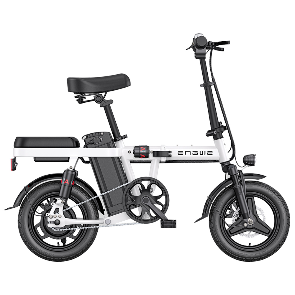 ENGWE T14 Folding Electric Bicycle 14 Inch Tire 250W Brushless Motor 48V 10Ah Battery 25km/h Max Speed - White ENGWE T14 Folding Electric Bicycle 14 Inch Tire 250W Brushless Motor 48V 10Ah Battery 25km/h Max Speed - White -rockbros-shop ENGWE T14 Folding Electric Bicycle 14 Inch Tire 518559 0