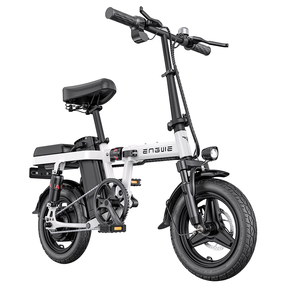 ENGWE T14 Folding Electric Bicycle 14 Inch Tire 250W Brushless Motor 48V 10Ah Battery 25km/h Max Speed - White 3 ENGWE T14 Folding Electric Bicycle 14 Inch Tire 250W Brushless Motor 48V 10Ah Battery 25km/h Max Speed - White