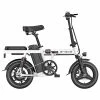 ENGWE T14 Folding Electric Bicycle 14 Inch Tire 350W Brushless Motor 48V 10Ah Battery 33Km/h Max Speed 80KM Range 100KG Load - White -rockbros-shop ENGWE T14 Folding Electric Bicycle 14 Inch Tire White 519019 0