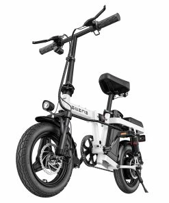 ENGWE T14 Folding Electric Bicycle 14 Inch Tire 350W Brushless Motor 48V 10Ah Battery 33Km/h Max Speed 80KM Range 100KG Load - White