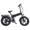 ENGWE X Folding Electric Bike 20*4.0 Inch Chaoyang Off-Road Fat Tires 250W Motor E-Bike 48V 13Ah Battery 25Km/h Max Speed 100KM Range Dual Disc Brake 150KG Max Load - Black -rockbros-shop ENGWE X 250W Motor Folding Ebike Fat Tire Electric Bike 518731 1