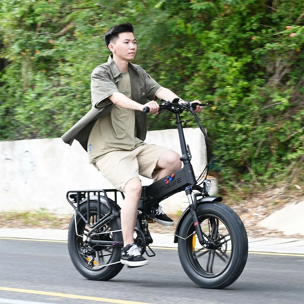 ENGWE X Folding Electric Bike 20*4.0 Inch Chaoyang Off-Road Fat Tires 250W Motor E-Bike 48V 13Ah Battery 25Km/h Max Speed 100KM Range Dual Disc Brake 150KG Max Load - Black 5 ENGWE X Folding Electric Bike 20*4.0 Inch Chaoyang Off-Road Fat Tires 250W Motor E-Bike 48V 13Ah Battery 25Km/h Max Speed 100KM Range Dual Disc Brake 150KG Max Load - Black - Image 3