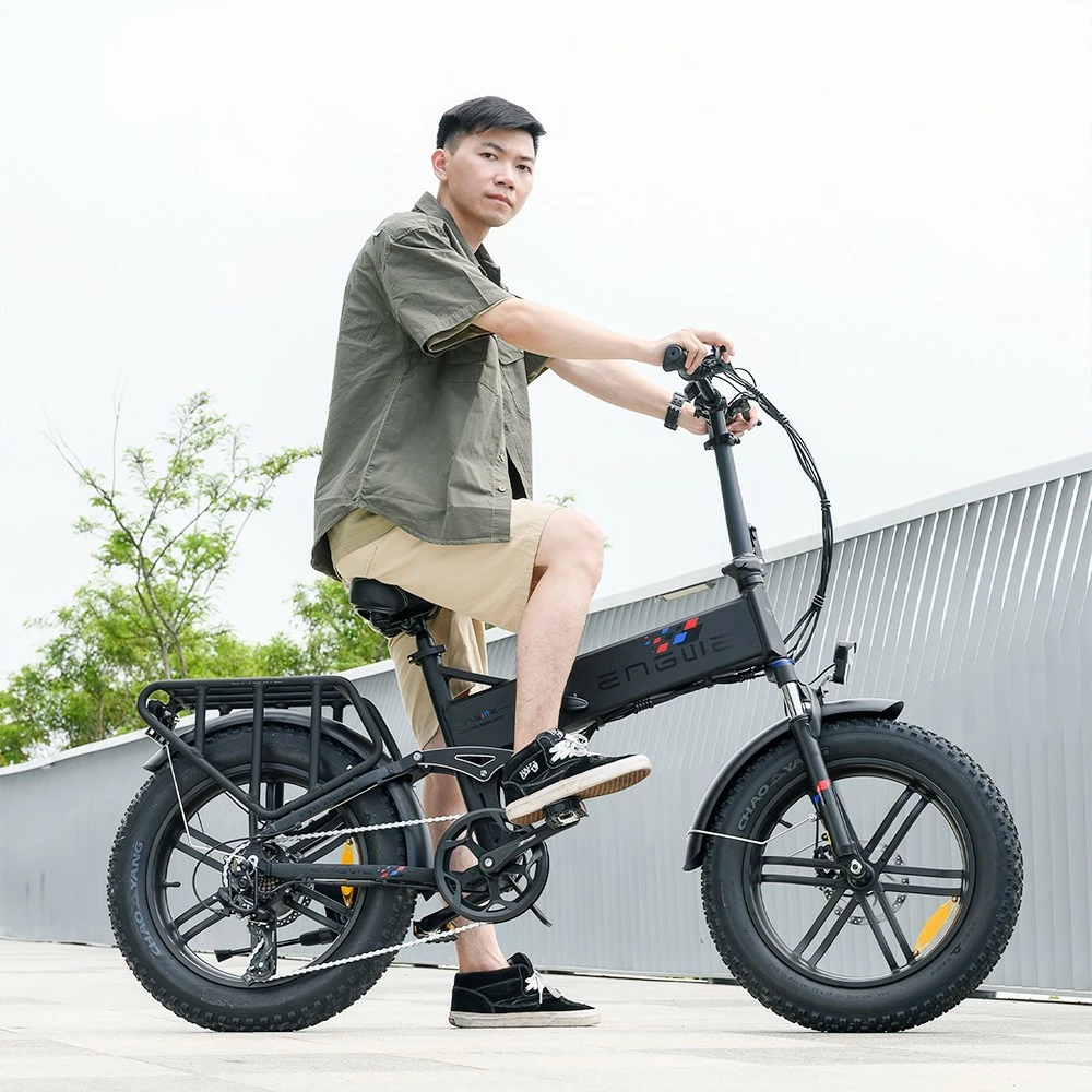 ENGWE X Folding Electric Bike 20*4.0 Inch Chaoyang Off-Road Fat Tires 250W Motor E-Bike 48V 13Ah Battery 25Km/h Max Speed 100KM Range Dual Disc Brake 150KG Max Load - Black 6 ENGWE X Folding Electric Bike 20*4.0 Inch Chaoyang Off-Road Fat Tires 250W Motor E-Bike 48V 13Ah Battery 25Km/h Max Speed 100KM Range Dual Disc Brake 150KG Max Load - Black - Image 4