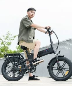 ENGWE X Folding Electric Bike 20*4.0 Inch Chaoyang Off-Road Fat Tires 250W Motor E-Bike 48V 13Ah Battery 25Km/h Max Speed 100KM Range Dual Disc Brake 150KG Max Load - Black -rockbros-shop ENGWE X 250W Motor Folding Ebike Fat Tire Electric Bike 519075 3