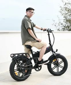 ENGWE X Folding Electric Bike 20*4.0 Inch Chaoyang Off-Road Fat Tires 250W Motor E-Bike 48V 13Ah Battery 25Km/h Max Speed 100KM Range Dual Disc Brake 150KG Max Load - Black -rockbros-shop ENGWE X 250W Motor Folding Ebike Fat Tire Electric Bike 519075 4