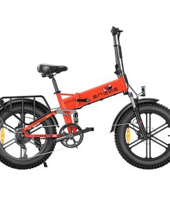 ENGWE X Folding Electric Bike 20*4.0 Inch Chaoyang Off-Road Fat Tires 250W Motor E-Bike 48V 13Ah Battery 25Km/h Max Speed 100KM Range Dual Disc Brake 150KG Max Load - Red -rockbros-shop ENGWE X 250W Motor Folding Electric Bike Red 519017 0