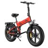 ENGWE X Folding Electric Bike 20*4.0 Inch Chaoyang Off-Road Fat Tires 250W Motor E-Bike 48V 13Ah Battery 25Km/h Max Speed 100KM Range Dual Disc Brake 150KG Max Load - Red -rockbros-shop ENGWE X 250W Motor Folding Electric Bike Red 519017 1