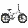 ENGWE X Folding Electric Bike 20*4.0 Inch Chaoyang Off-Road Fat Tires 250W Motor E-Bike 48V 13Ah Battery 25Km/h Max Speed 100KM Range Dual Disc Brake 150KG Max Load - White -rockbros-shop ENGWE X 250W Motor Folding Electric Bike White 519016 0