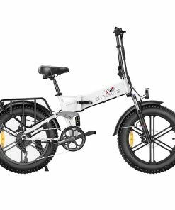 ENGWE X Folding Electric Bike 20*4.0 Inch Chaoyang Off-Road Fat Tires 250W Motor E-Bike 48V 13Ah Battery 25Km/h Max Speed 100KM Range Dual Disc Brake 150KG Max Load - White