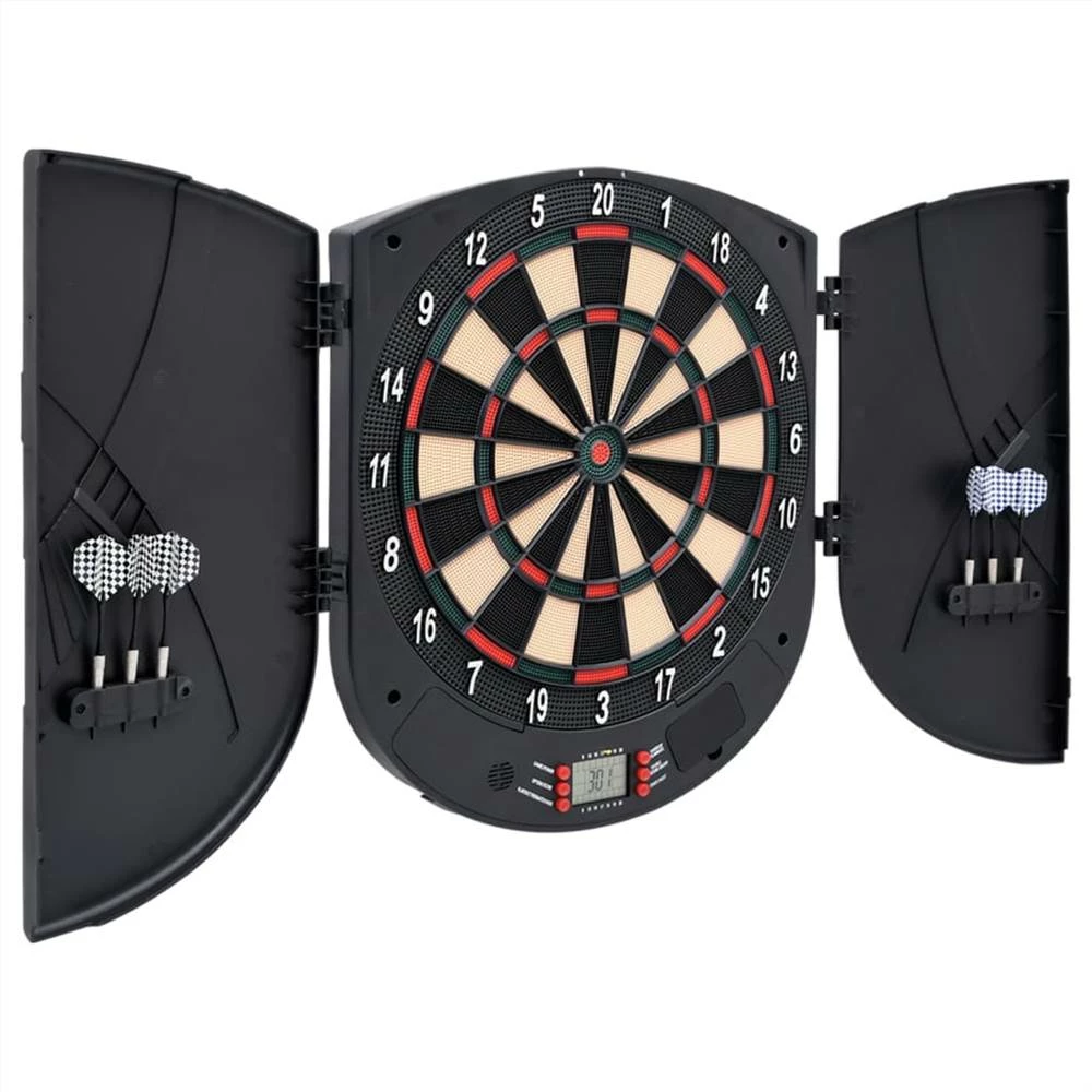 Electric Dartboard With Darts Black Polypropylene 4 Electric Dartboard With Darts Black Polypropylene - Image 2