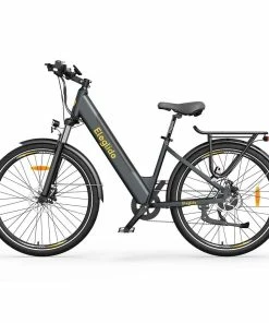 ELEGLIDE T1 STEP-THRU Electric Trekking Bike Trekking E-Bike 27.5 Inch CST Tires 36V 12.5AH Battery 250W Brushless Motor Shimano 7 Gears Max Speed 25Km/h Max Range 100KM Max Load 120KG IPX4 Waterproof Dual Disk Brake - Gray