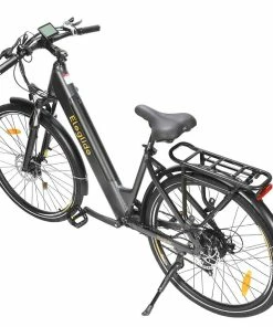 ELEGLIDE T1 STEP-THRU Electric Trekking Bike Trekking E-Bike 27.5 Inch CST Tires 36V 12.5AH Battery 250W Brushless Motor Shimano 7 Gears Max Speed 25Km/h Max Range 100KM Max Load 120KG IPX4 Waterproof Dual Disk Brake - Gray -rockbros-shop Eleglide T1 Step Thru Electric Moped Bike 36V 12 5AH 250W for Trekking 515962 3 1
