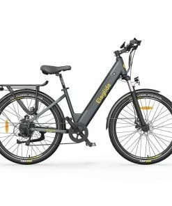 ELEGLIDE T1 STEP-THRU Electric Trekking Bike Trekking Bike 27.5 Inch CST Tires 36V 12.5AH Battery 250W Brushless Motor Shimano 7 Gears Max Speed 25Km/h Max Range 100KM Max Load 120KG IPX4 Waterproof Dual Disk Brake - Gray -rockbros-shop Eleglide T1 Step Thru Electric Moped Bike 36V 12 5AH 250W for Trekking 519534 1