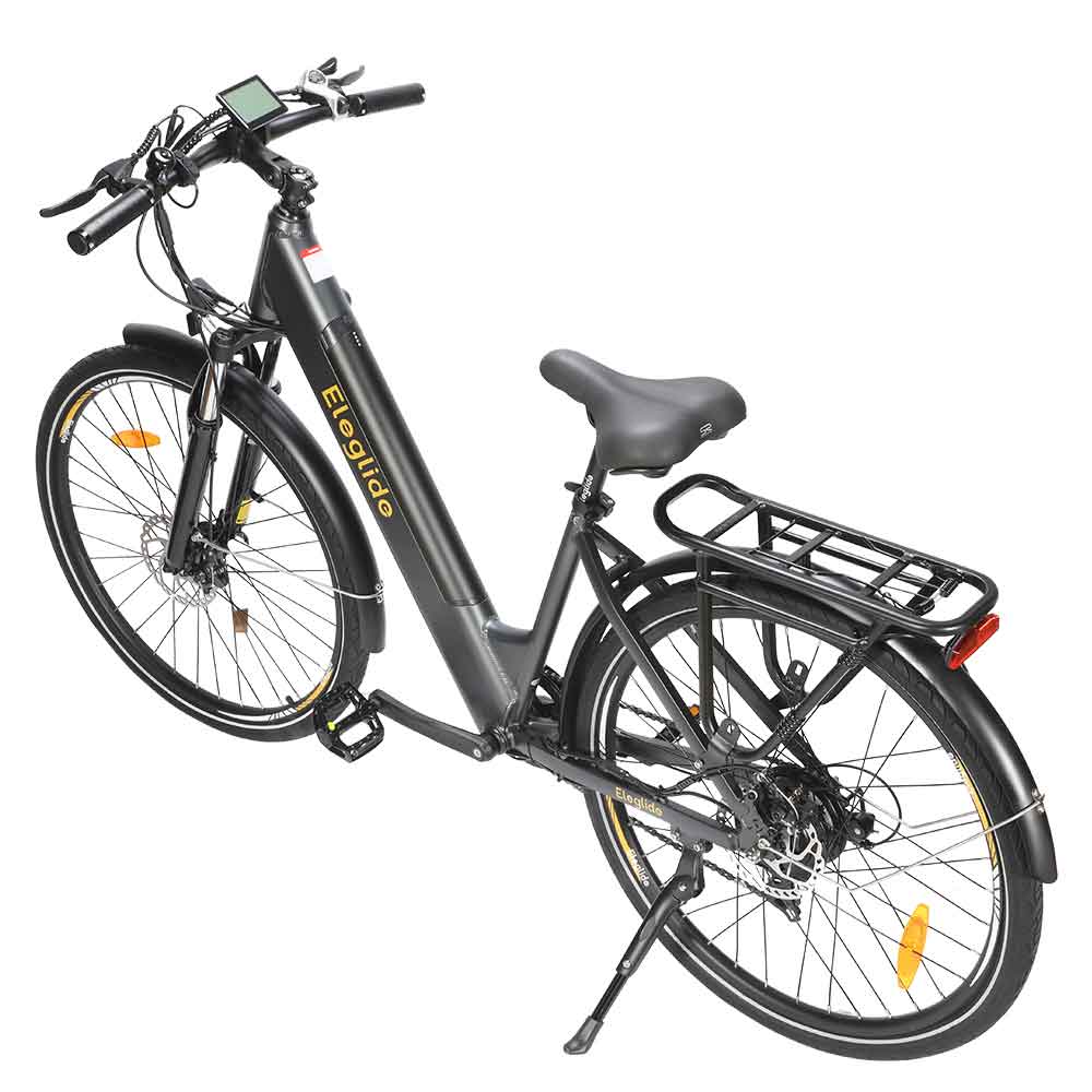 ELEGLIDE T1 STEP-THRU Electric Trekking Bike Trekking Bike 27.5 Inch CST Tires 36V 12.5AH Battery 250W Brushless Motor Shimano 7 Gears Max Speed 25Km/h Max Range 100KM Max Load 120KG IPX4 Waterproof Dual Disk Brake - Gray ELEGLIDE T1 STEP-THRU Electric Trekking Bike Trekking Bike 27.5 Inch CST Tires 36V 12.5AH Battery 250W Brushless Motor Shimano 7 Gears Max Speed 25Km/h Max Range 100KM Max Load 120KG IPX4 Waterproof Dual Disk Brake - Gray -rockbros-shop Eleglide T1 Step Thru Electric Moped Bike 36V 12 5AH 250W for Trekking 519534 3