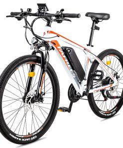 FAFREES Hailong One 26 Inch Electric Bike 250W Powerful Motor With 36V 10Ah Lithium-ion Battery SHIMANO 21 Speed - White -rockbros-shop FAFREES 26 Inch Electric Bike 250W Powerful Motor White 493949 1