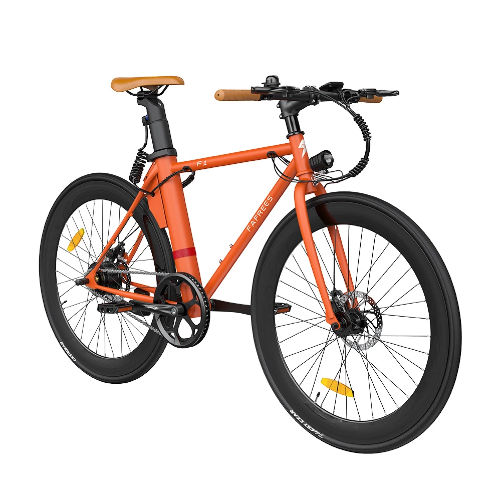 FAFREES F1 Electric Bike 250W Brushless Motor 25km/h Max Speed 9Ah Battery Shimano 7-Speed Transmission - Orange 4 FAFREES F1 Electric Bike 250W Brushless Motor 25km/h Max Speed 9Ah Battery Shimano 7-Speed Transmission - Orange - Image 2