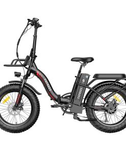 FAFREES F20 Max Electric Bike 20*4.0 Inch Fat Tire 500W Brushless Motor 25Km/h Max Speed Folding Frame E-bike With Removable 48V 18Ah Lithium Battery 140KM Max Range 150KG Load Dual Disc Brakes Shimano 7 Speed Gear - Black -rockbros-shop FAFREES F20 Max Electric Bike 20 Inch Folding Frame E bike Black 518265 1