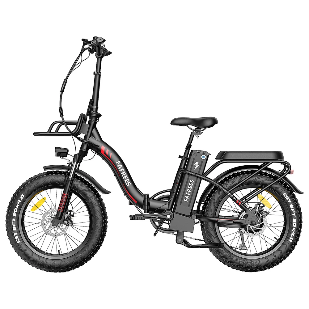 FAFREES F20 Max Electric Bike 20*4.0 Inch Fat Tire 500W Brushless Motor 25Km/h Max Speed Folding Frame E-bike With Removable 48V 18Ah Lithium Battery 140KM Max Range 150KG Load Dual Disc Brakes Shimano 7 Speed Gear - Black 4 FAFREES F20 Max Electric Bike 20*4.0 Inch Fat Tire 500W Brushless Motor 25Km/h Max Speed Folding Frame E-bike With Removable 48V 18Ah Lithium Battery 140KM Max Range 150KG Load Dual Disc Brakes Shimano 7 Speed Gear - Black - Image 2