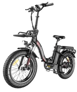 FAFREES F20 Max Electric Bike 20*4.0 Inch Fat Tire 500W Brushless Motor 25Km/h Max Speed Folding Frame E-bike With Removable 48V 18Ah Lithium Battery 140KM Max Range 150KG Load Dual Disc Brakes Shimano 7 Speed Gear - Black -rockbros-shop FAFREES F20 Max Electric Bike 20 Inch Folding Frame E bike Black 518265 3