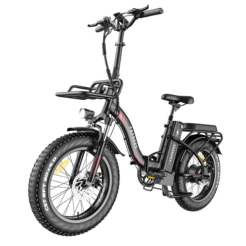 FAFREES F20 Max Electric Bike 20*4.0 Inch Fat Tire 500W Brushless Motor 25Km/h Max Speed Folding Frame E-bike With Removable 48V 18Ah Lithium Battery 140KM Max Range 150KG Load Dual Disc Brakes Shimano 7 Speed Gear - Black 6 FAFREES F20 Max Electric Bike 20*4.0 Inch Fat Tire 500W Brushless Motor 25Km/h Max Speed Folding Frame E-bike With Removable 48V 18Ah Lithium Battery 140KM Max Range 150KG Load Dual Disc Brakes Shimano 7 Speed Gear - Black - Image 4