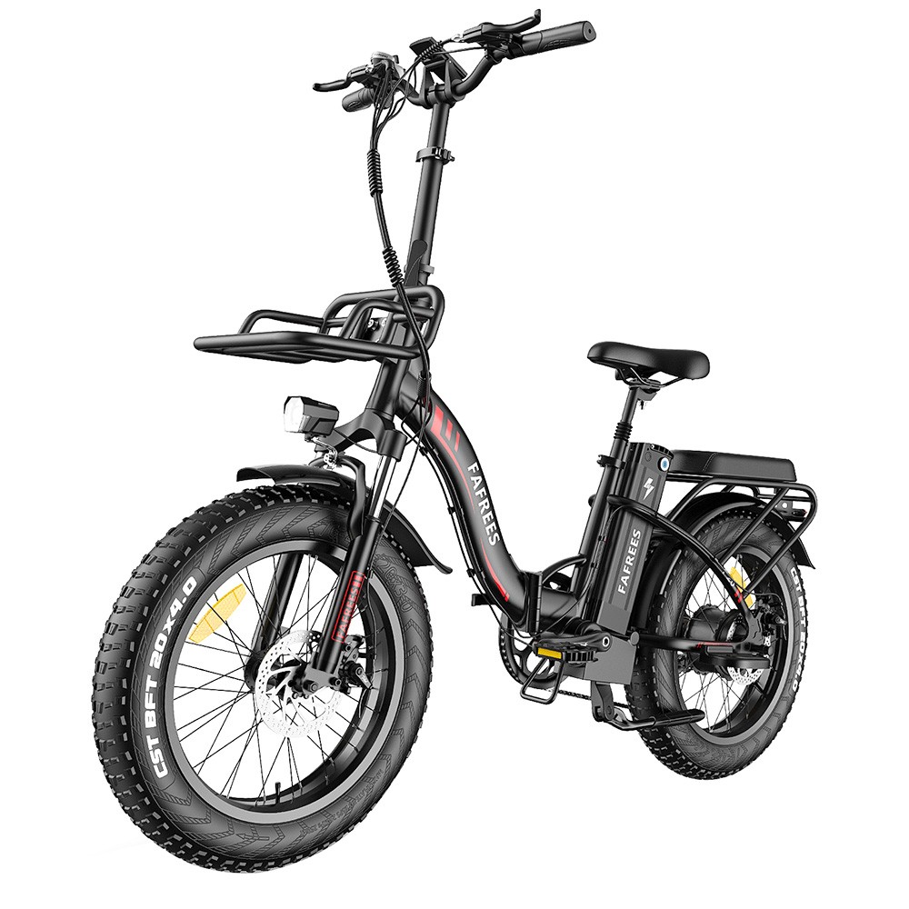 FAFREES F20 Max Electric Bike 20*4.0 Inch Fat Tire 500W Brushless Motor 25Km/h Speed Removable 48V 22.5Ah Lithium Battery Front & Rear Disc Brakes Shimano 7-Speed Gear 150KG Max Speed Folding E-bike with Footrest - Black FAFREES F20 Max Electric Bike 20*4.0 Inch Fat Tire 500W Brushless Motor 25Km/h Speed Removable 48V 22.5Ah Lithium Battery Front & Rear Disc Brakes Shimano 7-Speed Gear 150KG Max Speed Folding E-bike With Footrest - Black -rockbros-shop FAFREES F20 Max Electric Bike 20 Inch Folding Frame E bike Black 519276 3