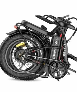 FAFREES F20 Max Electric Bike 20*4.0 Inch Fat Tire 500W Brushless Motor 25Km/h Speed Removable 48V 22.5Ah Lithium Battery Front & Rear Disc Brakes Shimano 7-Speed Gear 150KG Max Speed Folding E-bike With Footrest - Black -rockbros-shop FAFREES F20 Max Electric Bike 20 Inch Folding Frame E bike Black 519276 5