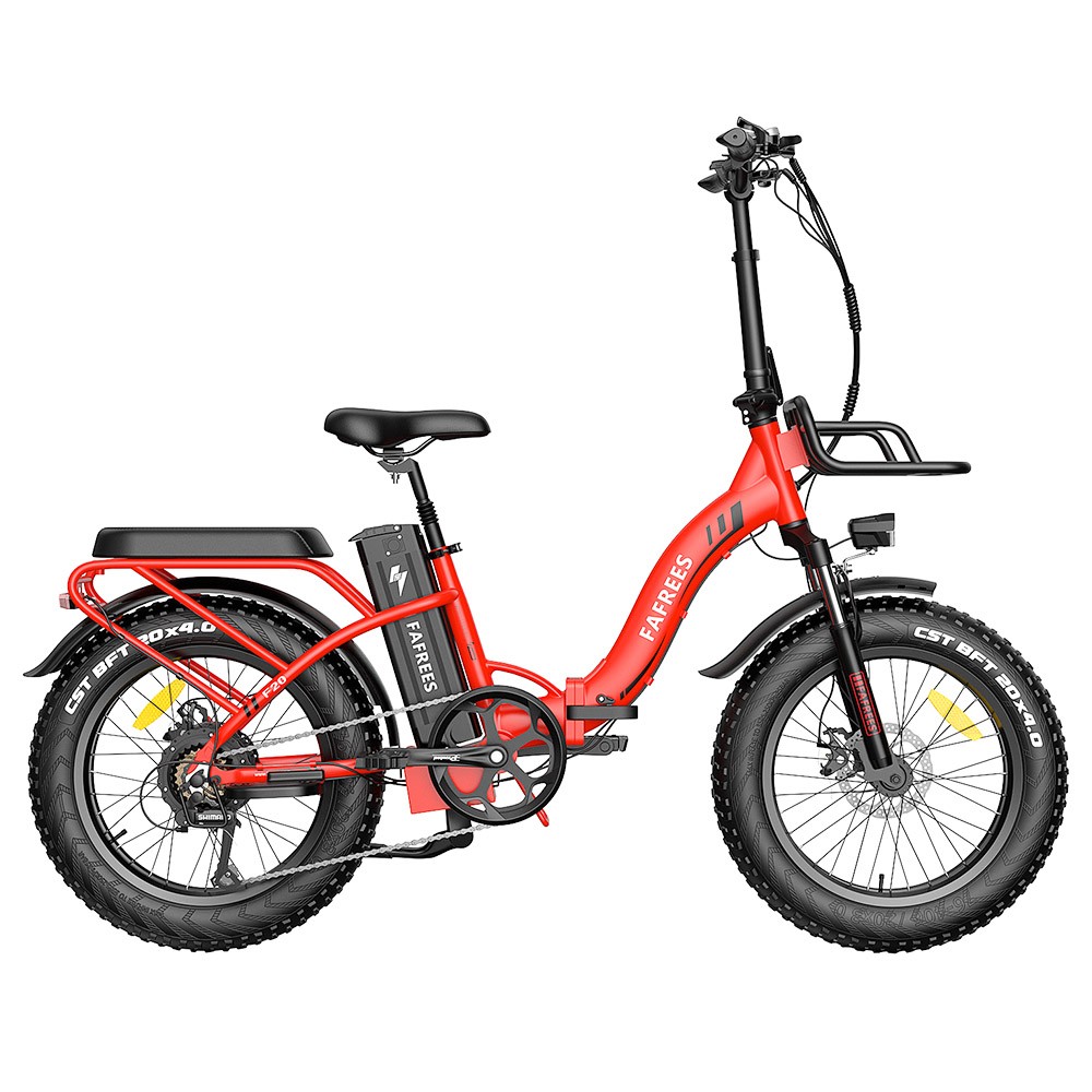 FAFREES F20 Max Electric Bike 20*4.0 Inch Fat Tire 500W Brushless Motor 25Km/h Speed Removable 48V 22.5Ah Lithium Battery Front & Rear Disc Brakes Shimano 7-Speed Gear 150KG Max Speed Folding E-bike with Footrest - Red FAFREES F20 Max Electric Bike 20*4.0 Inch Fat Tire 500W Brushless Motor 25Km/h Speed Removable 48V 22.5Ah Lithium Battery Front & Rear Disc Brakes Shimano 7-Speed Gear 150KG Max Speed Folding E-bike With Footrest - Red -rockbros-shop FAFREES F20 Max Electric Bike 20 Inch Folding Frame E bike Red 519278 0