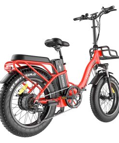 FAFREES F20 Max Electric Bike 20*4.0 Inch Fat Tire 500W Brushless Motor 25Km/h Speed Removable 48V 22.5Ah Lithium Battery Front & Rear Disc Brakes Shimano 7-Speed Gear 150KG Max Speed Folding E-bike With Footrest - Red 6 FAFREES F20 Max Electric Bike 20*4.0 Inch Fat Tire 500W Brushless Motor 25Km/h Speed Removable 48V 22.5Ah Lithium Battery Front & Rear Disc Brakes Shimano 7-Speed Gear 150KG Max Speed Folding E-bike With Footrest - Red -rockbros-shop FAFREES F20 Max Electric Bike 20 Inch Folding Frame E bike Red 519278 4