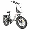 FAFREES F20 Max Electric Bike 20*4.0 Inch Fat Tire 500W Brushless Motor 25Km/h Max Speed Folding Frame E-bike With Removable 48V 18Ah Lithium Battery 140KM Max Range 150KG Load Dual Disc Brakes Shimano 7 Speed Gear - White -rockbros-shop FAFREES F20 Max Electric Bike 20 Inch Folding Frame E bike White 518266 2