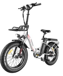 FAFREES F20 Max Electric Bike 20*4.0 Inch Fat Tire 500W Brushless Motor 25Km/h Max Speed Folding Frame E-bike With Removable 48V 18Ah Lithium Battery 140KM Max Range 150KG Load Dual Disc Brakes Shimano 7 Speed Gear - White 5 FAFREES F20 Max Electric Bike 20*4.0 Inch Fat Tire 500W Brushless Motor 25Km/h Max Speed Folding Frame E-bike With Removable 48V 18Ah Lithium Battery 140KM Max Range 150KG Load Dual Disc Brakes Shimano 7 Speed Gear - White -rockbros-shop FAFREES F20 Max Electric Bike 20 Inch Folding Frame E bike White 518266 3
