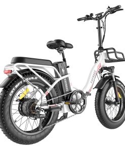 FAFREES F20 Max Electric Bike 20*4.0 Inch Fat Tire 500W Brushless Motor 25Km/h Max Speed Folding Frame E-bike With Removable 48V 18Ah Lithium Battery 140KM Max Range 150KG Load Dual Disc Brakes Shimano 7 Speed Gear - White 6 FAFREES F20 Max Electric Bike 20*4.0 Inch Fat Tire 500W Brushless Motor 25Km/h Max Speed Folding Frame E-bike With Removable 48V 18Ah Lithium Battery 140KM Max Range 150KG Load Dual Disc Brakes Shimano 7 Speed Gear - White -rockbros-shop FAFREES F20 Max Electric Bike 20 Inch Folding Frame E bike White 518266 4