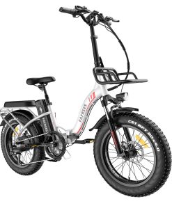 FAFREES F20 Max Electric Bike 20*4.0 Inch Fat Tire 500W Brushless Motor 25Km/h Speed Removable 48V 22.5Ah Lithium Battery Front & Rear Disc Brakes Shimano 7-Speed Gear 150KG Max Speed Folding E-bike With Footrest - White 4 FAFREES F20 Max Electric Bike 20*4.0 Inch Fat Tire 500W Brushless Motor 25Km/h Speed Removable 48V 22.5Ah Lithium Battery Front & Rear Disc Brakes Shimano 7-Speed Gear 150KG Max Speed Folding E-bike With Footrest - White -rockbros-shop FAFREES F20 Max Electric Bike 20 Inch Folding Frame E bike White 519277 2