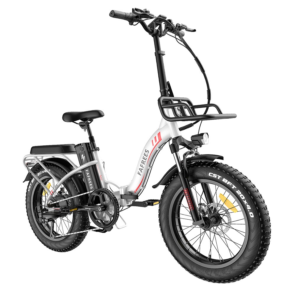 FAFREES F20 Max Electric Bike 20*4.0 Inch Fat Tire 500W Brushless Motor 25Km/h Speed Removable 48V 22.5Ah Lithium Battery Front & Rear Disc Brakes Shimano 7-Speed Gear 150KG Max Speed Folding E-bike with Footrest - White FAFREES F20 Max Electric Bike 20*4.0 Inch Fat Tire 500W Brushless Motor 25Km/h Speed Removable 48V 22.5Ah Lithium Battery Front & Rear Disc Brakes Shimano 7-Speed Gear 150KG Max Speed Folding E-bike With Footrest - White -rockbros-shop FAFREES F20 Max Electric Bike 20 Inch Folding Frame E bike White 519277 2