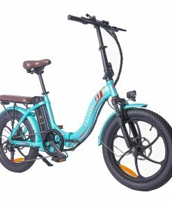 FAFREES F20 Pro Electric Bike 20*3.0 Inch Fat Tire 250W Brushless Motor 25Km/h Max Speed 7-Speed Gears With Removable 36V 18AH Lithium Battery 150KM Max Range Double Disc Brake Folding Frame E-bike - Blue -rockbros-shop FAFREES F20 Pro Electric Bike 20 Inch Folding Frame E bike Blue 516258 3