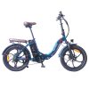 FAFREES F20 Pro Electric Bike 20*3.0 Inch Fat Tire 250W Brushless Motor 25Km/h Max Speed 7-Speed Gears With Removable 36V 18AH Lithium Battery 150KM Max Range Double Disc Brake Folding Frame E-bike - Deep Blue -rockbros-shop FAFREES F20 Pro Electric Bike 20 Inch Folding Frame E bike Deep Blue 516259 0