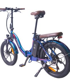 FAFREES F20 Pro Electric Bike 20*3.0 Inch Fat Tire 250W Brushless Motor 25Km/h Max Speed 7-Speed Gears With Removable 36V 18AH Lithium Battery 150KM Max Range Double Disc Brake Folding Frame E-bike - Deep Blue -rockbros-shop FAFREES F20 Pro Electric Bike 20 Inch Folding Frame E bike Deep Blue 516259 4