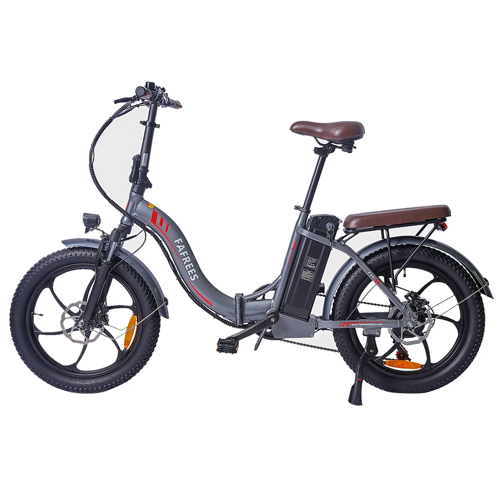 FAFREES F20 Pro Electric Bike 20*3.0 Inch Fat Tire 250W Brushless Motor 25Km/h Max Speed 7-Speed Gears With Removable 36V 18AH Lithium Battery 150KM Max Range Double Disc Brake Folding Frame E-bike - Gray 4 FAFREES F20 Pro Electric Bike 20*3.0 Inch Fat Tire 250W Brushless Motor 25Km/h Max Speed 7-Speed Gears With Removable 36V 18AH Lithium Battery 150KM Max Range Double Disc Brake Folding Frame E-bike - Gray - Image 2
