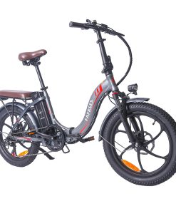 FAFREES F20 Pro Electric Bike 20*3.0 Inch Fat Tire 250W Brushless Motor 25Km/h Max Speed 7-Speed Gears With Removable 36V 18AH Lithium Battery 150KM Max Range Double Disc Brake Folding Frame E-bike - Gray -rockbros-shop FAFREES F20 Pro Electric Bike 20 Inch Folding Frame E bike Grey 516257 3