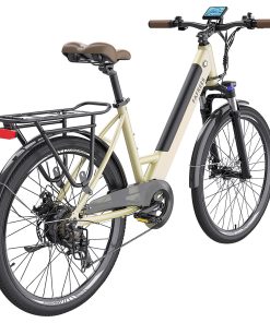 FAFREES F26 Pro City E-Bike 26 Inch Step-through Electric Bicycle 25Km/h 250W Motor 36V 10Ah Embedded Removable Battery Shimano 7 Speed Dual Disc Brakes APP Connect - Golden 7 FAFREES F26 Pro City E-Bike 26 Inch Step-through Electric Bicycle 25Km/h 250W Motor 36V 10Ah Embedded Removable Battery Shimano 7 Speed Dual Disc Brakes APP Connect - Golden -rockbros-shop FAFREES F26 Pro 26 Step through City E Bike Gold 501480 5